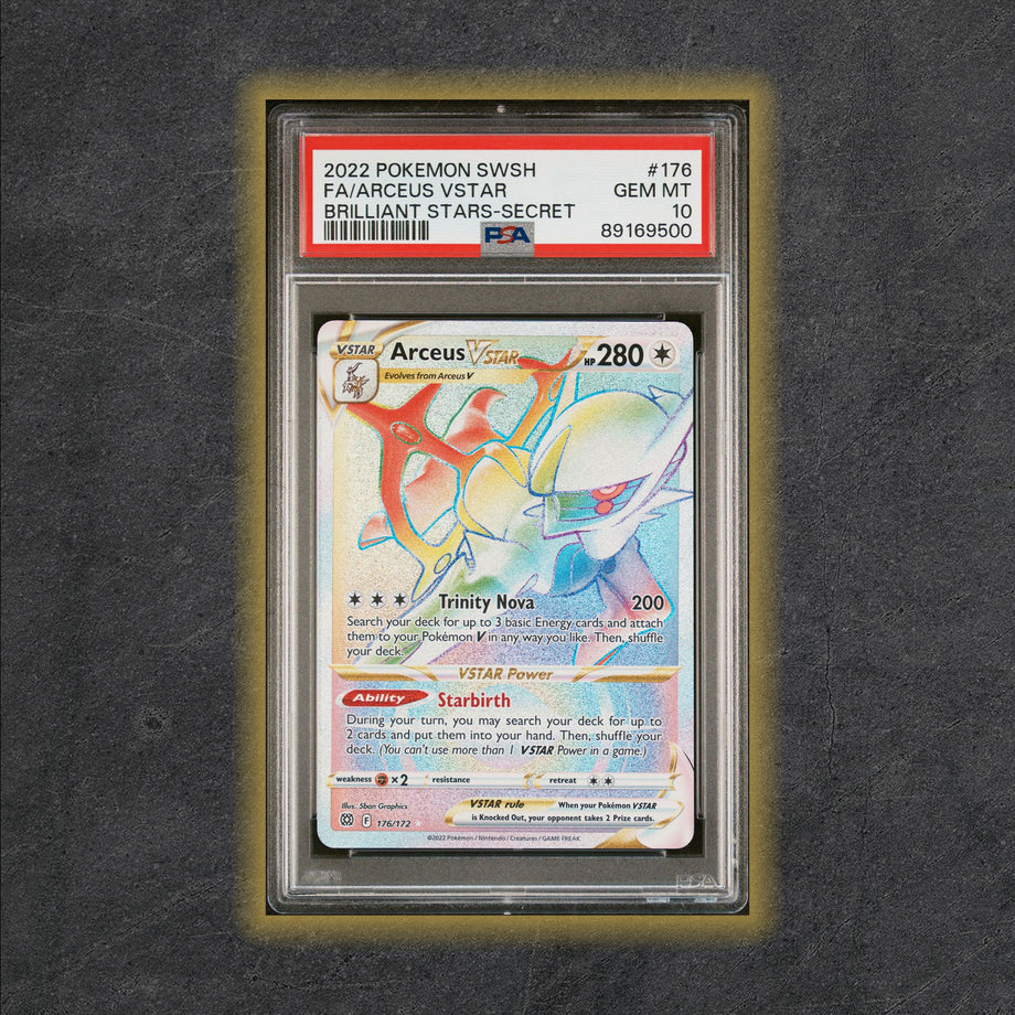 Arceus outlets VSTAR 176/172 Secret Rainbow RARE Brilliant Stars (2022) - PSA 10 GEM MT