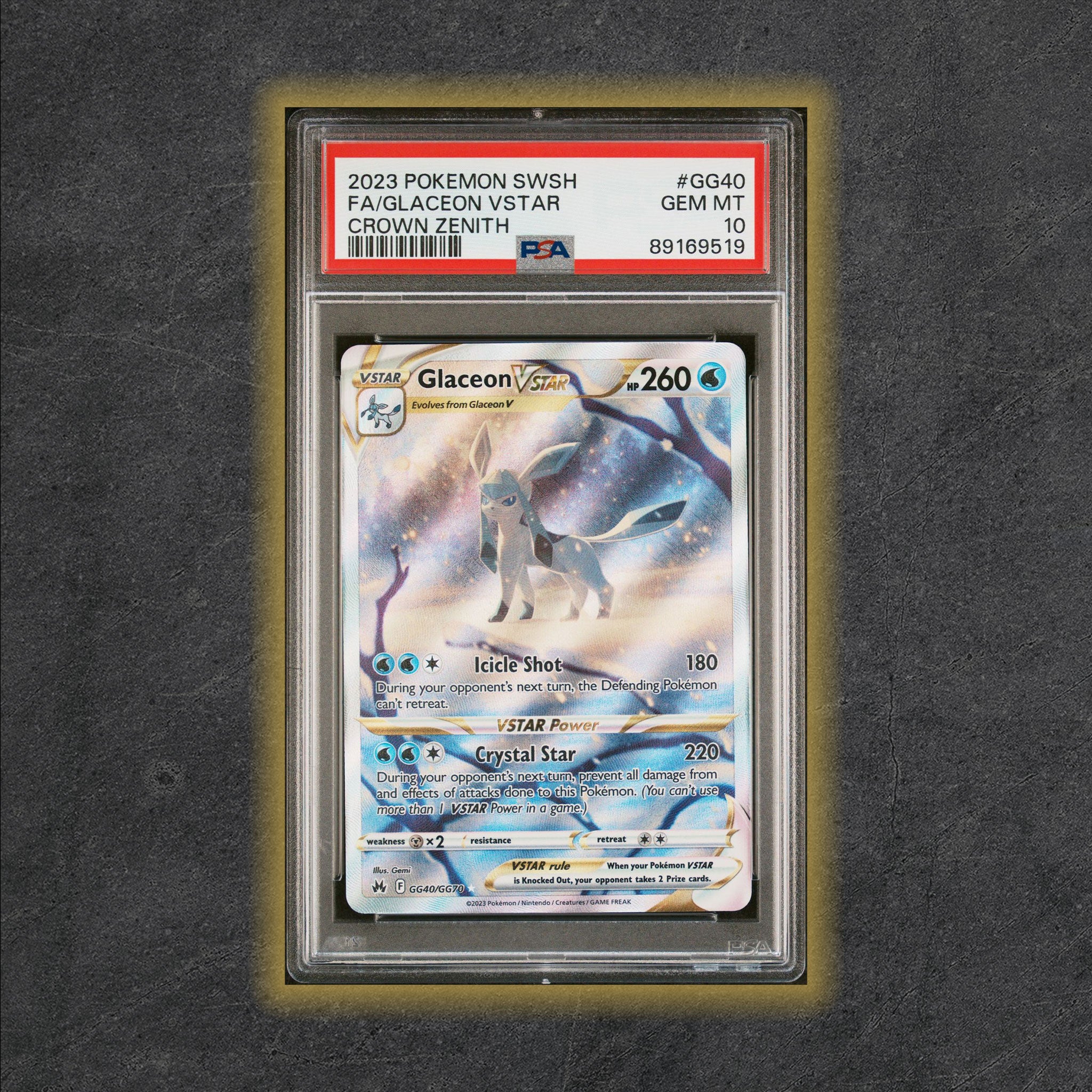 PSA 10 Glaceon VSTAR (GG40/GG70) [Crown Zenith] – Heaps Good Cards