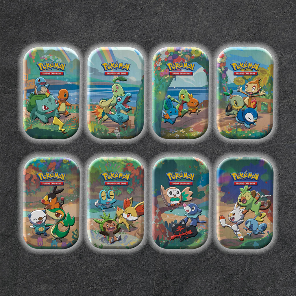 pokmon trading card game celebrations mini tins Pokemon Mini-Tin Display Prince Distribution This Pokmon trading card game Celebrations mini tin features fan favorites from all of the Pokmon regions. Pokemon Celebrations Mini Tin Display,