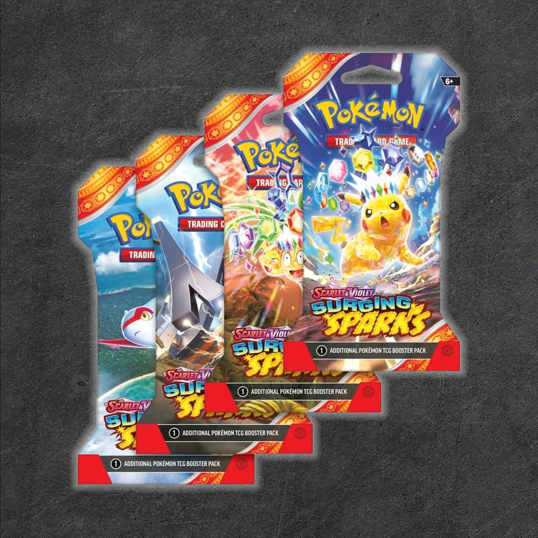 Pokemon TCG - Surging Sparks Sleeved Booster Pack (Assorted) Heaps Good Cards & Collectibles Pokemon TCG - Surging Sparks Sleeved Booster Pack (Assorted) Heaps Good Cards & Collectibles
