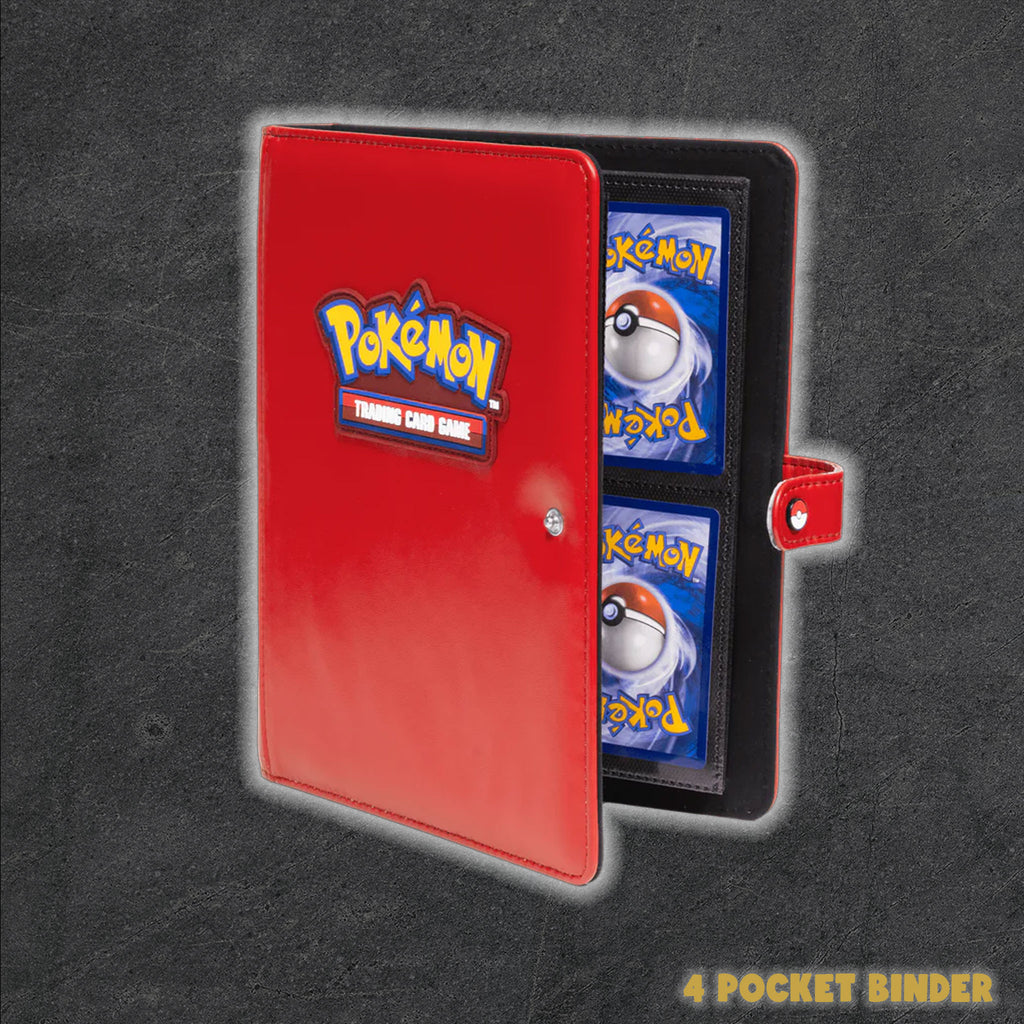 Ultra Pro - Premium Red 4-Pocket Snap Binder for Pokmon Heaps Good Cards & Collectibles Ultra Pro - Premium Red 4-Pocket Snap Binder for Pokmon Heaps Good Cards & Collectibles