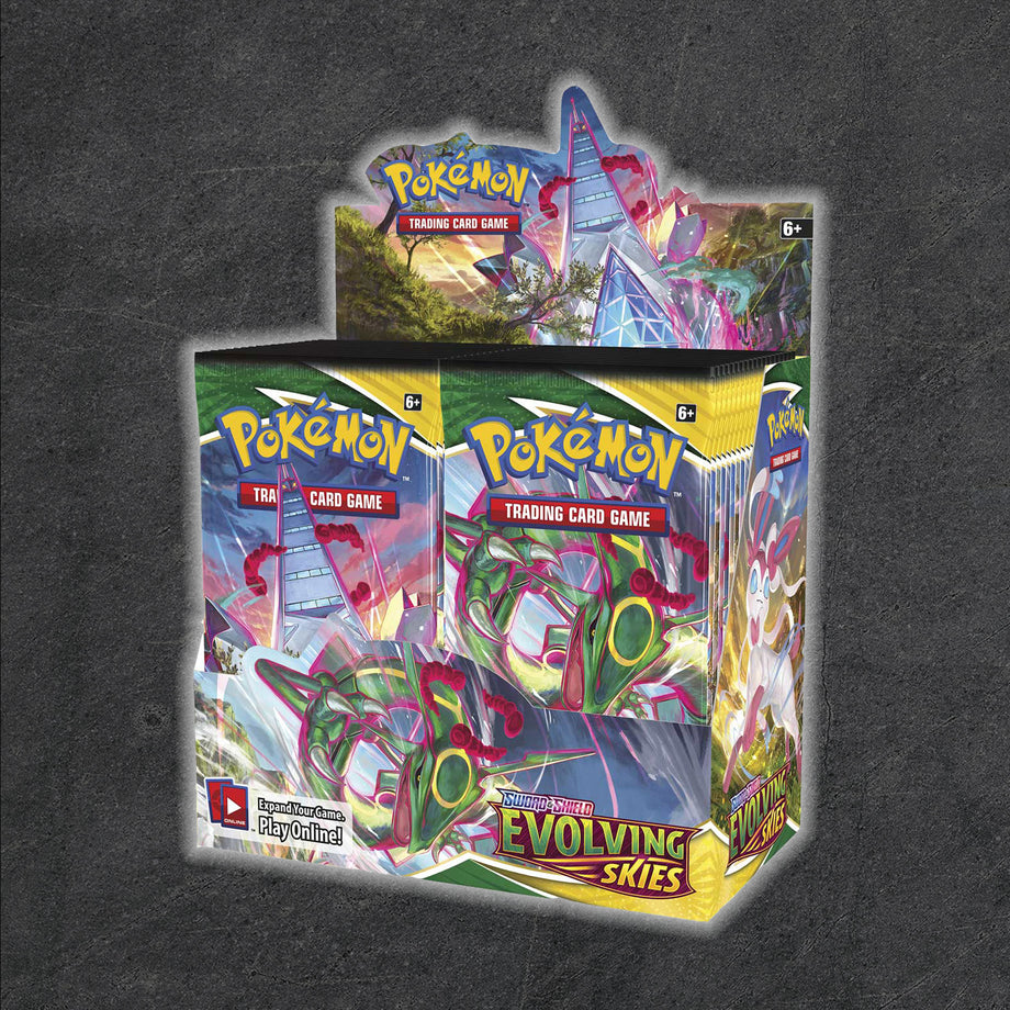 pokemon sword & shield evolving skies booster 6 box case TCG Size:Single Pack Evolving Skies Booster Boxe DP18 Flight - 7th Edition